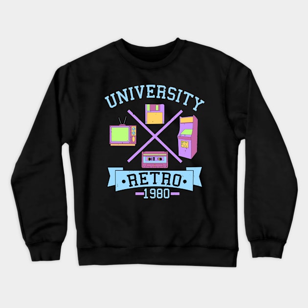 Retro University Crewneck Sweatshirt by absolemstudio